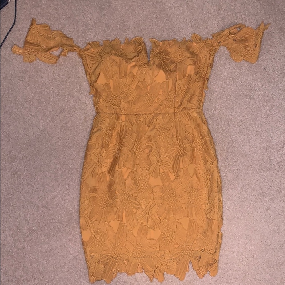 lace off the shoulder dress